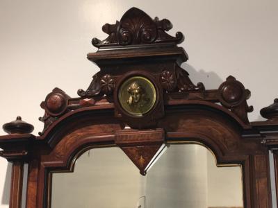 Herter Brothers ORNATE VICTORIAN VANITY WITH BRONZE WOMENS HEAD CREST