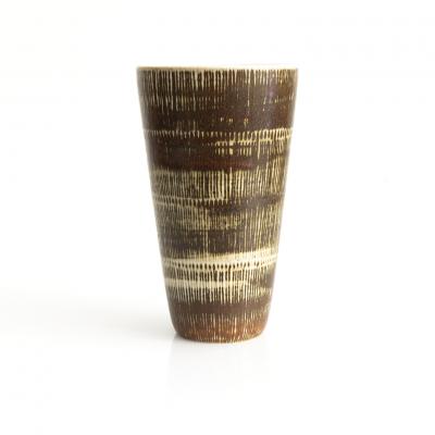 Hertha Bengtson Hertha Bengtsson designed Swedish mid century vase produced at Rorstrand Studio