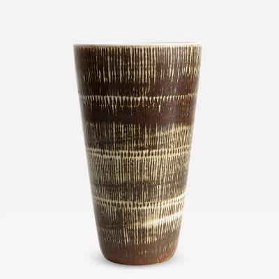 Hertha Bengtson Hertha Bengtsson designed Swedish mid century vase produced at Rorstrand Studio