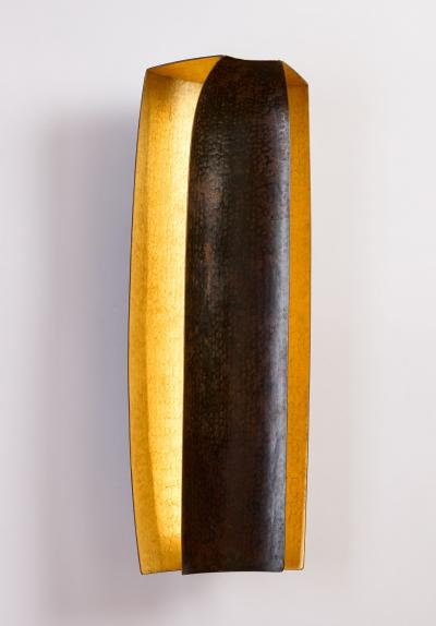 Herv Wahlen Pair of Gold Leaf Sconces by Herve Wahlen France 2021