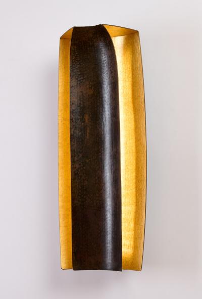 Herv Wahlen Pair of Gold Leaf Sconces by Herve Wahlen France 2021