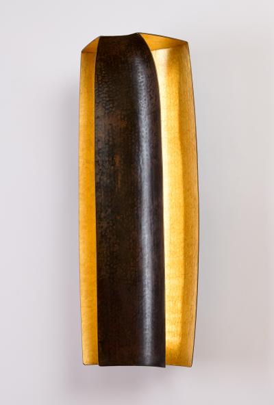 Herv Wahlen Pair of Gold Leafed Sconces by Herve Wahlen