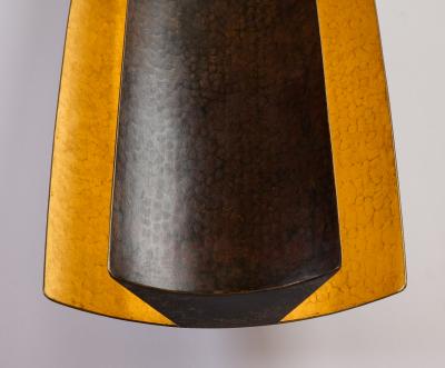 Herv Wahlen Pair of Gold Leafed Sconces by Herve Wahlen