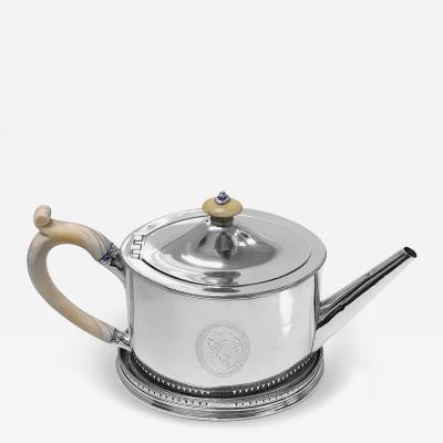 Hester Bateman Hester Bateman Georgian Silver Teapot and stand London 1788