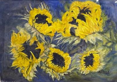 Hetty Doyle Sunflowers Inspired by Van Gogh