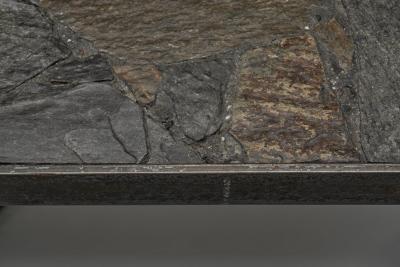 Hexagonal Coffee Table with Stone Top Europe Mid 20th Century