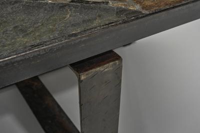 Hexagonal Coffee Table with Stone Top Europe Mid 20th Century