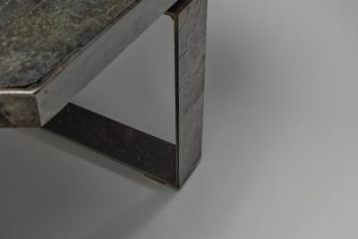 Hexagonal Coffee Table with Stone Top Europe Mid 20th Century