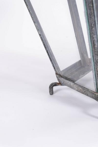 Hexagonal Glass Paneled Domed Verdigris Green Copper Lantern