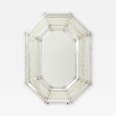 Hexagonal Stepped Etched Venetian Mirror 
