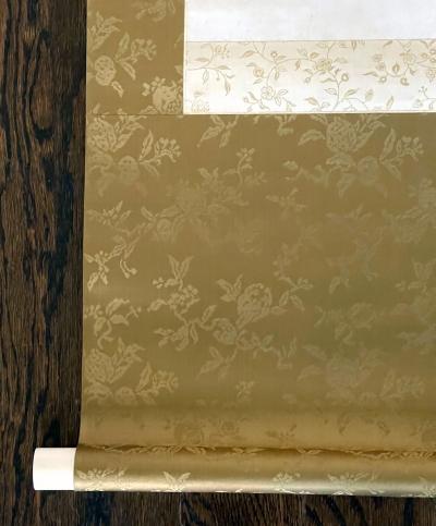 Hidaka Tetsuo Antique Japanese Ink Hanging Scroll Hidaka Tetsuo with Wood Storage Box