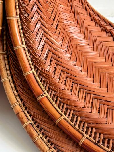 Hideaki Honma Large Striking Japanese Bamboo Sculpture Honma Hideaki