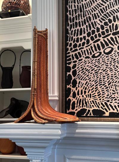 Hideaki Honma Large Striking Japanese Bamboo Sculpture Honma Hideaki