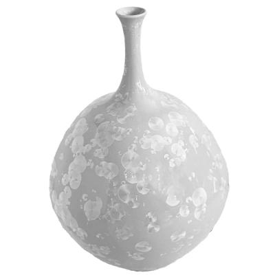 Hideaki Miyamura White Crystaline Vase Grouping by Hideaki Miyamura