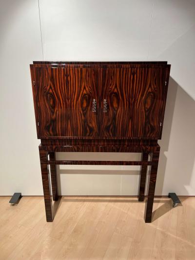 High Art Deco Cabinet Macassar Veneer Mahogany France circa 1930