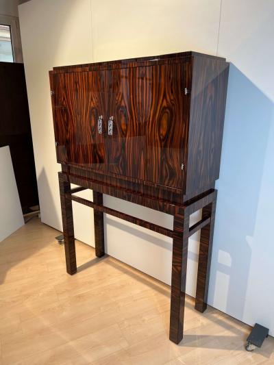 High Art Deco Cabinet Macassar Veneer Mahogany France circa 1930