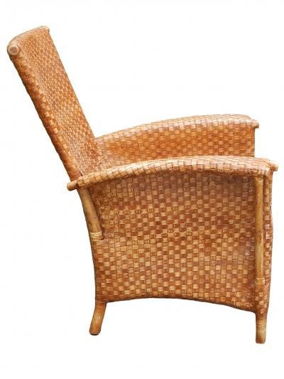 High Back Rattan Armchairs