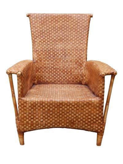 High Back Rattan Armchairs