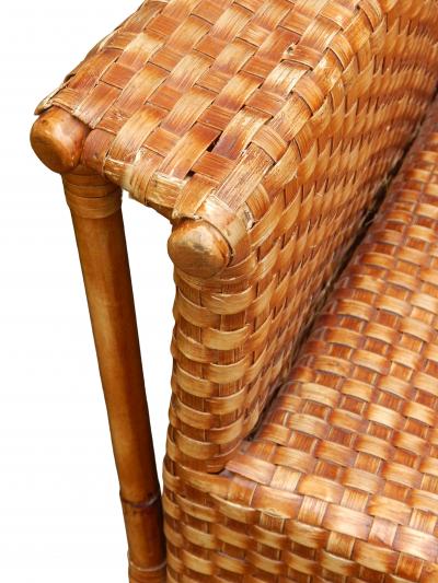 High Back Rattan Armchairs