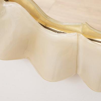 High Gloss Creamy Murano Glass Mirror