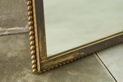High Quality Neoclassical Louis XVI Style Mirror in Patinated Brass 1960s
