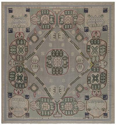 High Quality Vintage Bessarabian Abstract Handmade Rug