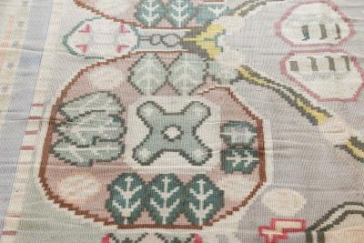 High Quality Vintage Bessarabian Abstract Handmade Rug