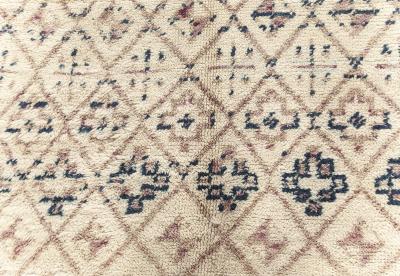 High Quality Vintage Moroccan Rug in Beige Blue Purple