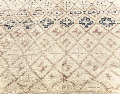 High Quality Vintage Moroccan Rug in Beige Blue Purple
