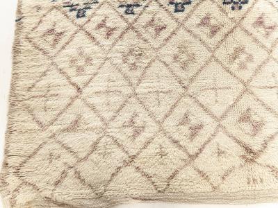 High Quality Vintage Moroccan Rug in Beige Blue Purple