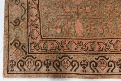 High Quality Vintage Samarkand Khotan Botanic Handmade Wool Carpet