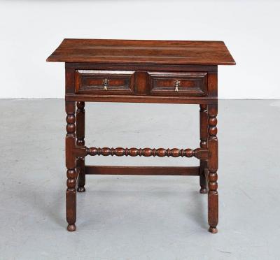 High Stretcher Bobbin Side Table