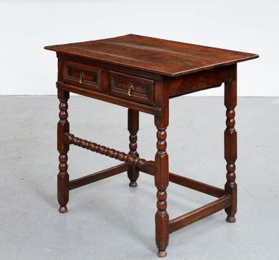High Stretcher Bobbin Side Table