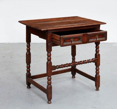 High Stretcher Bobbin Side Table
