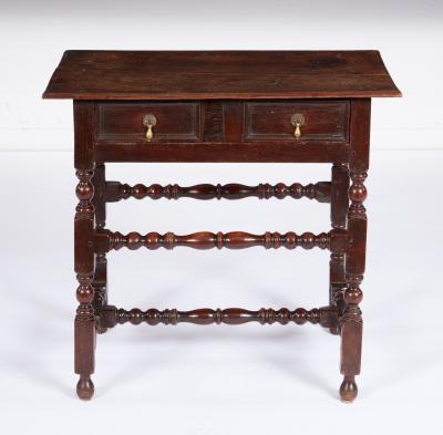 High Stretcher William and Mary Side Table