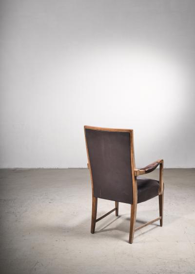 High back side chair with leather seating Austria