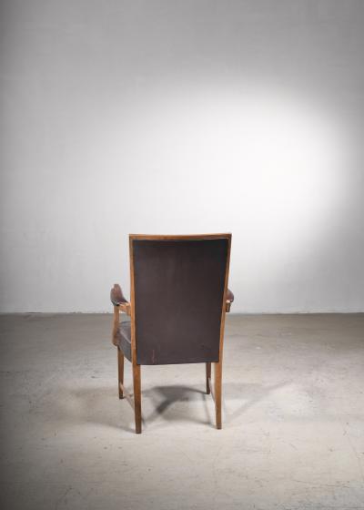 High back side chair with leather seating Austria