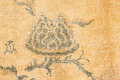 High quality Antique Indian Golden Yellow Handmade Wool Rug