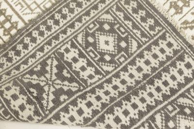 High quality Antique Indian Gray White Handmade Cotton Agra