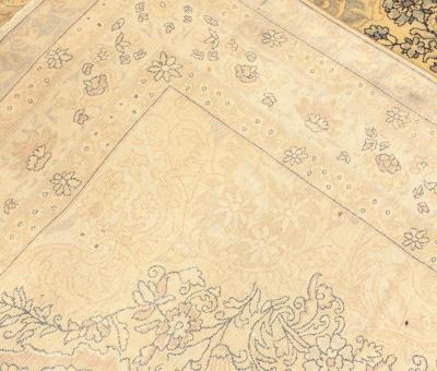 High quality Large Vintage Indian Bold Botanic Handmade Wool Rug