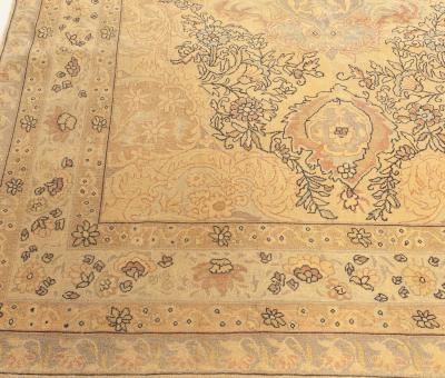 High quality Large Vintage Indian Bold Botanic Handmade Wool Rug
