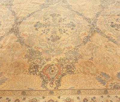 High quality Large Vintage Indian Bold Botanic Handmade Wool Rug