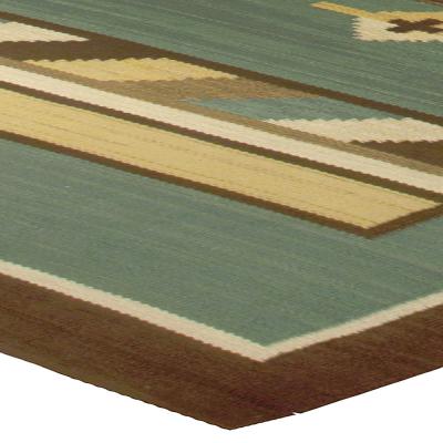 High quality Mid 20th century Swedish Green Handmade Wool Rug