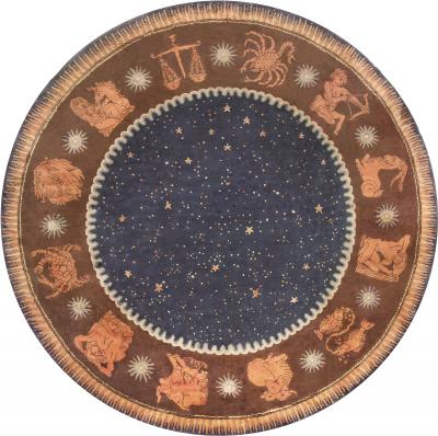 High quality Round French Art Deco Rug by Paul Follot