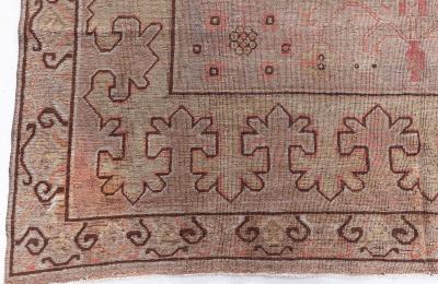 High quality Samarkand Brown Handwoven Wool Rug