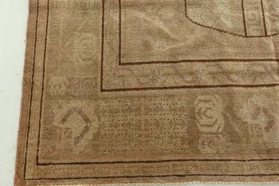 High quality Samarkand Handmade Wool Rug in Caramel and Brown