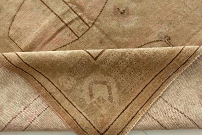 High quality Samarkand Handmade Wool Rug in Caramel and Brown