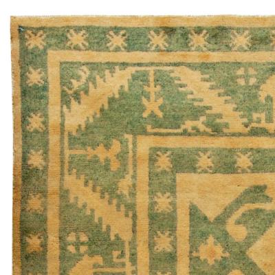 High quality Vintage Chinese Green Art Deco Rug