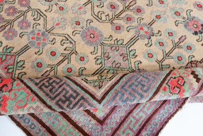 High quality Vintage Samarkand Khotan Handmade Wool Rug