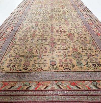 High quality Vintage Samarkand Khotan Handmade Wool Rug